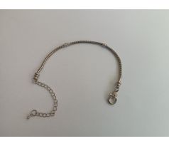 Náramek Hadí řetízek 18,5 cm Platina Závit